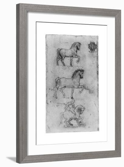 Studies for the Trivulzio Monument, C1508-Leonardo da Vinci-Framed Giclee Print