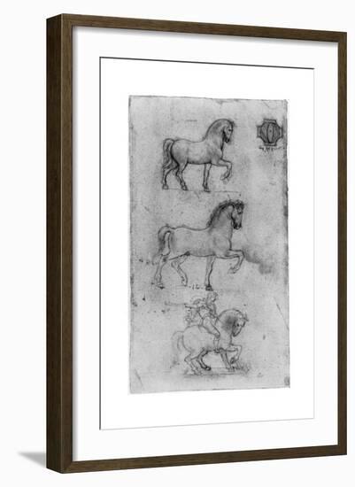 Studies for the Trivulzio Monument, C1508-Leonardo da Vinci-Framed Giclee Print