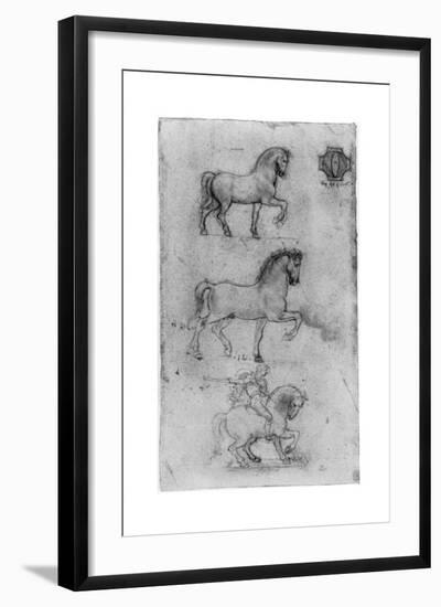 Studies for the Trivulzio Monument, C1508-Leonardo da Vinci-Framed Giclee Print