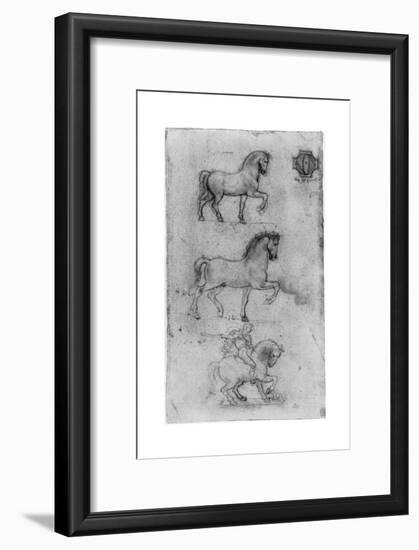 Studies for the Trivulzio Monument, C1508-Leonardo da Vinci-Framed Giclee Print