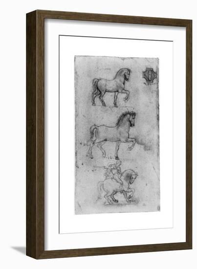 Studies for the Trivulzio Monument, C1508-Leonardo da Vinci-Framed Giclee Print