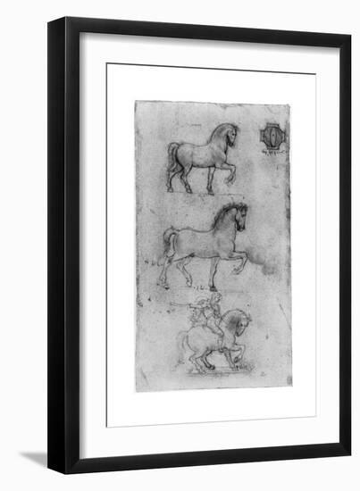 Studies for the Trivulzio Monument, C1508-Leonardo da Vinci-Framed Giclee Print