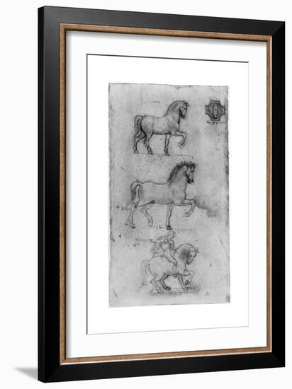 Studies for the Trivulzio Monument, C1508-Leonardo da Vinci-Framed Giclee Print