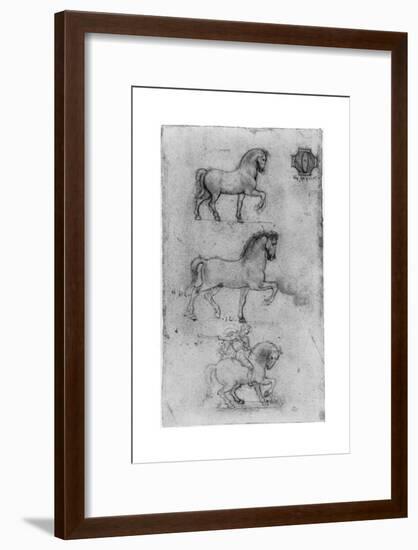 Studies for the Trivulzio Monument, C1508-Leonardo da Vinci-Framed Giclee Print