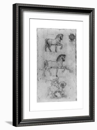 Studies for the Trivulzio Monument, C1508-Leonardo da Vinci-Framed Giclee Print