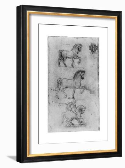 Studies for the Trivulzio Monument, C1508-Leonardo da Vinci-Framed Giclee Print