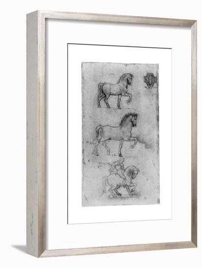 Studies for the Trivulzio Monument, C1508-Leonardo da Vinci-Framed Giclee Print