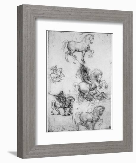 Studies for the Trivulzio Monument, C1508-Leonardo da Vinci-Framed Giclee Print