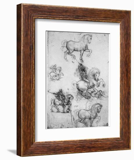 Studies for the Trivulzio Monument, C1508-Leonardo da Vinci-Framed Giclee Print