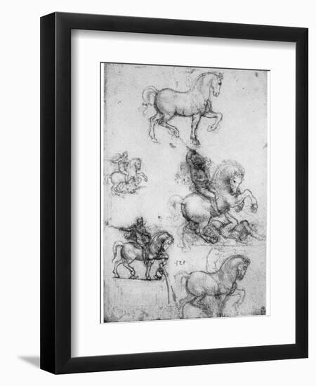 Studies for the Trivulzio Monument, C1508-Leonardo da Vinci-Framed Giclee Print