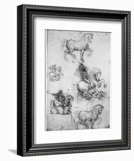 Studies for the Trivulzio Monument, C1508-Leonardo da Vinci-Framed Giclee Print