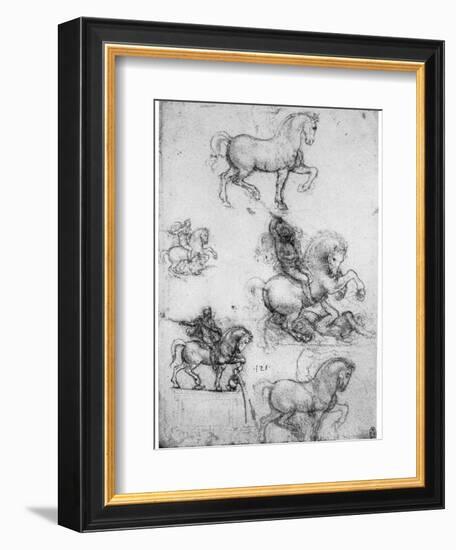 Studies for the Trivulzio Monument, C1508-Leonardo da Vinci-Framed Giclee Print