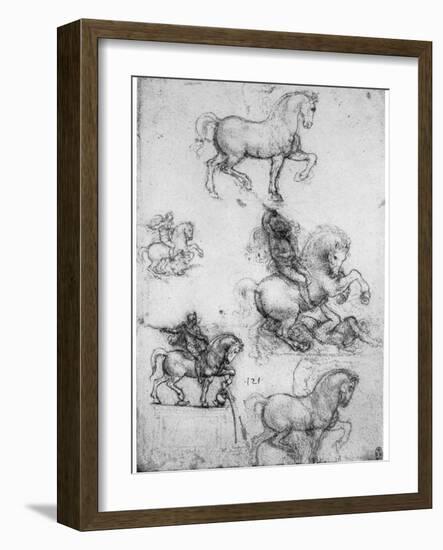 Studies for the Trivulzio Monument, C1508-Leonardo da Vinci-Framed Giclee Print