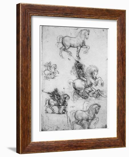 Studies for the Trivulzio Monument, C1508-Leonardo da Vinci-Framed Giclee Print