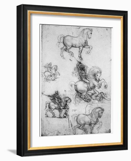 Studies for the Trivulzio Monument, C1508-Leonardo da Vinci-Framed Giclee Print