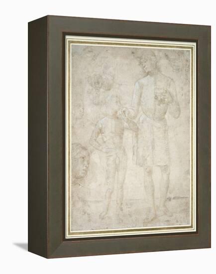 Studies for Tobias and the Angel-Pietro Perugino-Framed Premier Image Canvas