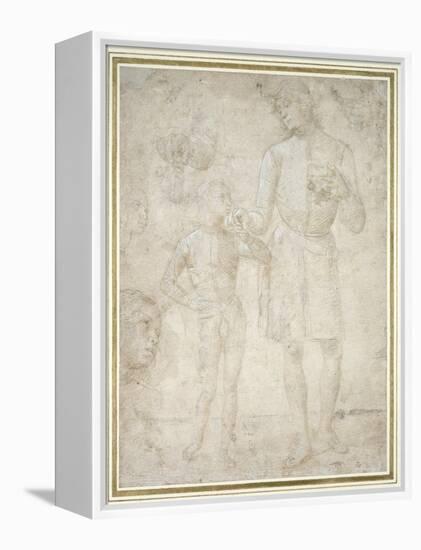 Studies for Tobias and the Angel-Pietro Perugino-Framed Premier Image Canvas