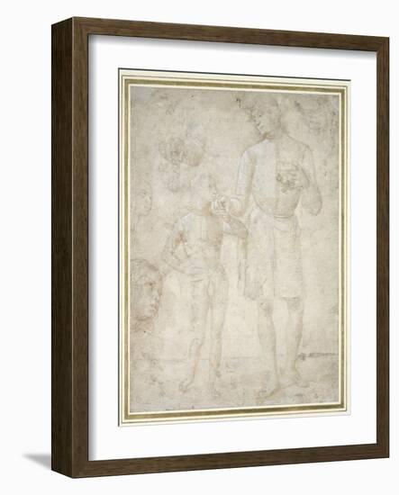 Studies for Tobias and the Angel-Pietro Perugino-Framed Giclee Print