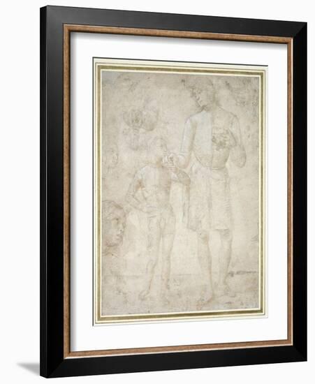 Studies for Tobias and the Angel-Pietro Perugino-Framed Giclee Print