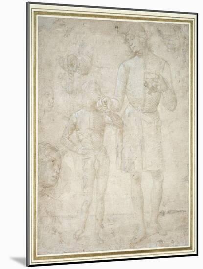 Studies for Tobias and the Angel-Pietro Perugino-Mounted Giclee Print