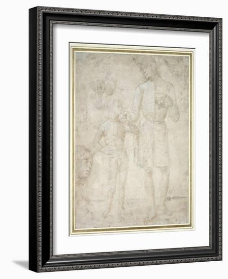 Studies for Tobias and the Angel-Pietro Perugino-Framed Giclee Print