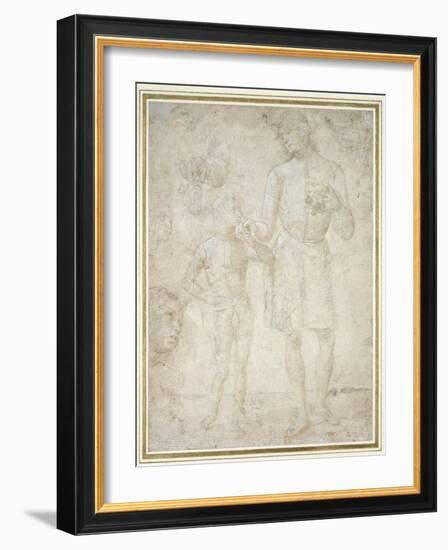 Studies for Tobias and the Angel-Pietro Perugino-Framed Giclee Print