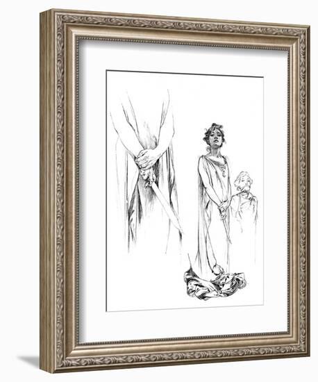 Studies in Pencil for the Medee Poster, 1899-Alphonse Mucha-Framed Giclee Print