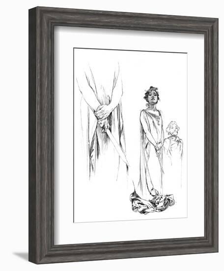 Studies in Pencil for the Medee Poster, 1899-Alphonse Mucha-Framed Giclee Print