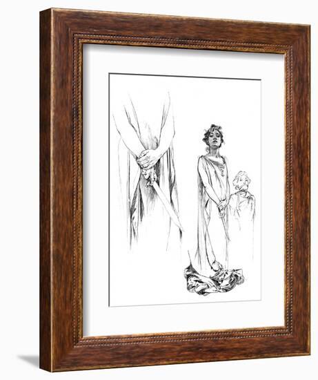 Studies in Pencil for the Medee Poster, 1899-Alphonse Mucha-Framed Giclee Print