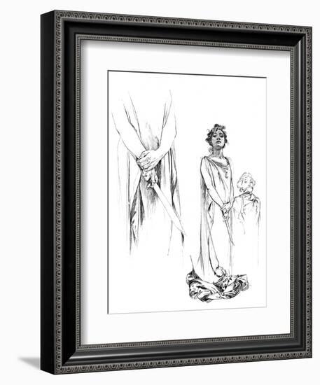 Studies in Pencil for the Medee Poster, 1899-Alphonse Mucha-Framed Giclee Print