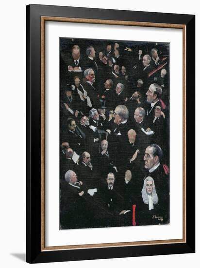 Studies in the House of Lords, Viscount Morley Moving the Address, 14Th December 1921 (Oil on Canva-John Lavery-Framed Giclee Print