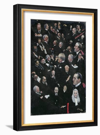 Studies in the House of Lords, Viscount Morley Moving the Address, 14Th December 1921 (Oil on Canva-John Lavery-Framed Giclee Print