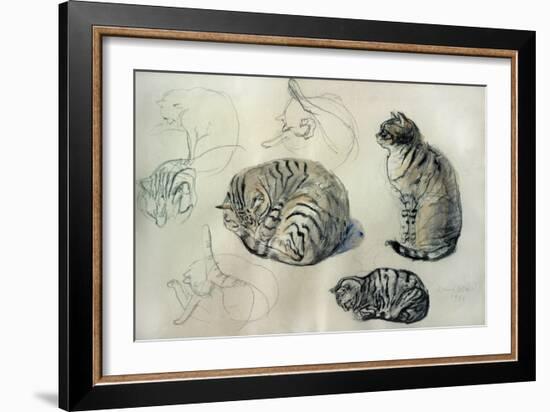 Studies of a cat, 1971-John Stanton Ward-Framed Giclee Print