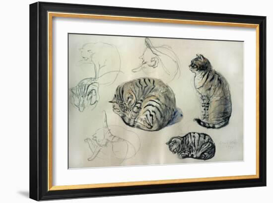 Studies of a cat, 1971-John Stanton Ward-Framed Giclee Print