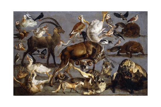 Studies Of A Red Deer An Ibex A Wild Boar Three Wolves Two Beavers Two Hares A Fox Four Giclee Print By Carl Borromaus Andreas Ruthart