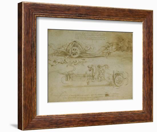 Studies of Assault Wagons Fitted with Scythes-Leonardo da Vinci-Framed Giclee Print