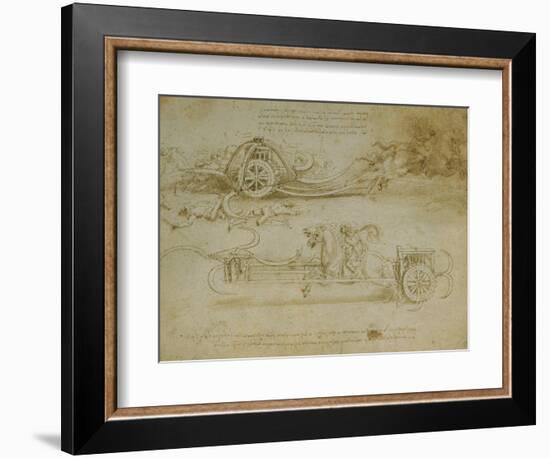 Studies of Assault Wagons Fitted with Scythes-Leonardo da Vinci-Framed Giclee Print