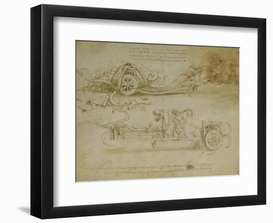 Studies of Assault Wagons Fitted with Scythes-Leonardo da Vinci-Framed Giclee Print