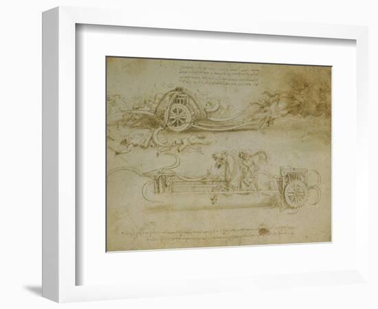 Studies of Assault Wagons Fitted with Scythes-Leonardo da Vinci-Framed Giclee Print