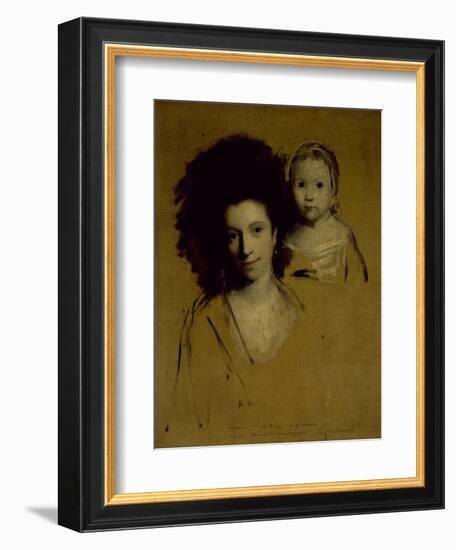 Studies of Georgiana, Duchess of Devonshire and Her Daughter Lady Georgiana Cavendish-Sir Joshua Reynolds-Framed Giclee Print