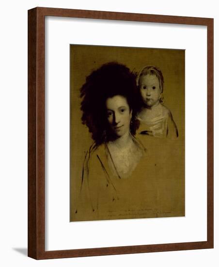 Studies of Georgiana, Duchess of Devonshire and Her Daughter Lady Georgiana Cavendish-Sir Joshua Reynolds-Framed Giclee Print