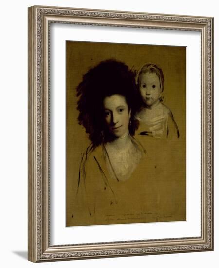 Studies of Georgiana, Duchess of Devonshire and Her Daughter Lady Georgiana Cavendish-Sir Joshua Reynolds-Framed Giclee Print