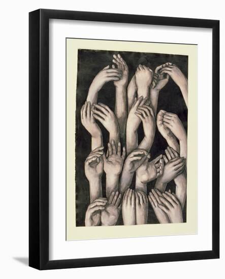 Studies of Hands 1, 1986-Evelyn Williams-Framed Giclee Print