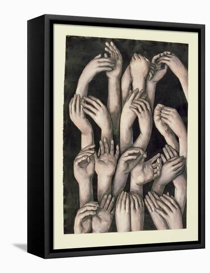 Studies of Hands 1, 1986-Evelyn Williams-Framed Premier Image Canvas