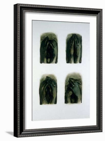 Studies of "Hands into Wedding Ring", 2007-Evelyn Williams-Framed Giclee Print