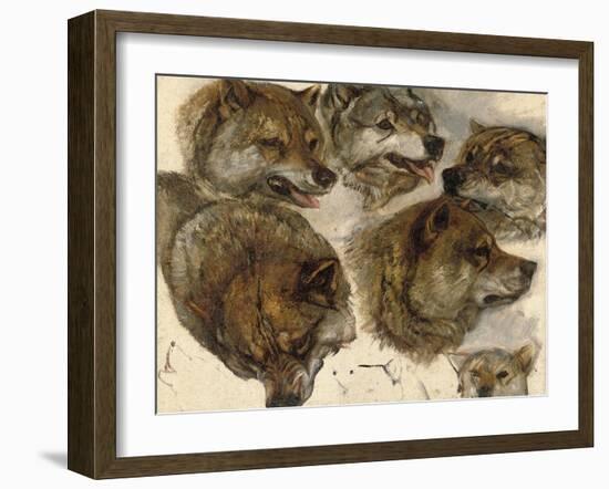 Studies of Huskies' Heads-George Bouverie Goddard-Framed Giclee Print