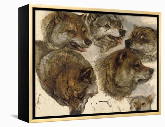 Studies of Huskies' Heads-George Bouverie Goddard-Framed Premier Image Canvas