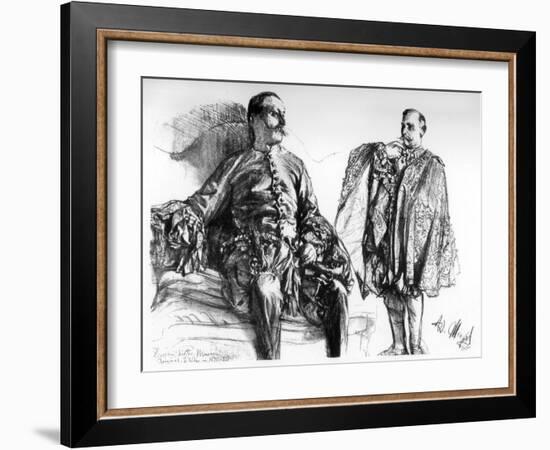 Studies of Old Dresses on Living Models, C1880-1882-Adolph Menzel-Framed Giclee Print