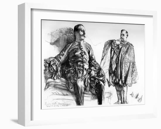 Studies of Old Dresses on Living Models, C1880-1882-Adolph Menzel-Framed Giclee Print