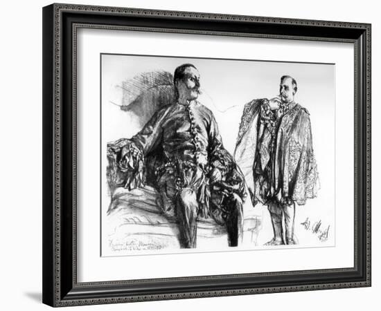 Studies of Old Dresses on Living Models, C1880-1882-Adolph Menzel-Framed Giclee Print